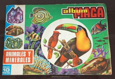 ÁLBUM DE CROMOS. MAGA. ANIMALES Y MINERALES. INCOMPLETO