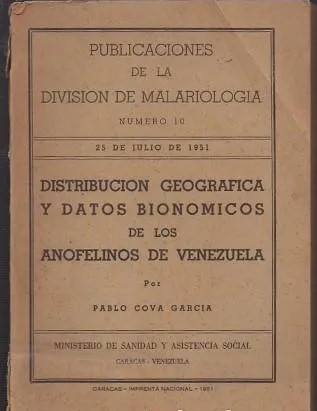 DISTRIBUCION GEOGRAFICA Y DATOS BIONOMICOS DE LOS ANOFELINOS DE VENEZUELA.
