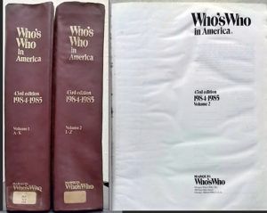 WHO'S WHO IN AMERICA… 1984-1985 A-K-L-Z. DOS TOMOS