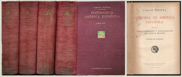 HISTORIA DE AMERICA ESPAÑOLA - 8 TOMOS EN 5 VOLUMENES