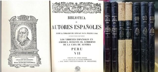 BIBLIOTECA DE TEMAS ESPAÑOLES - LOS VIRREYES ESPAÑOLES EN PERÚ (7 TOMOS)
