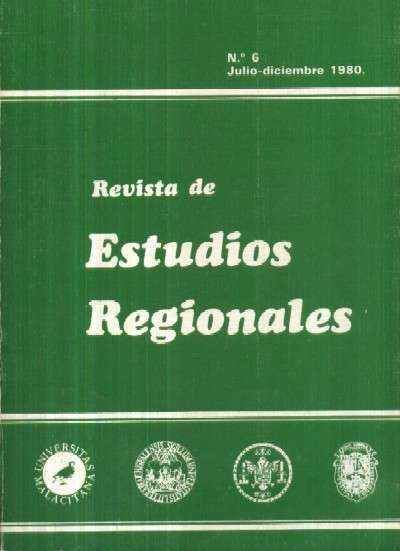 REVISTA DE ESTUDIOS REGIONALES. VOLUMEN VI