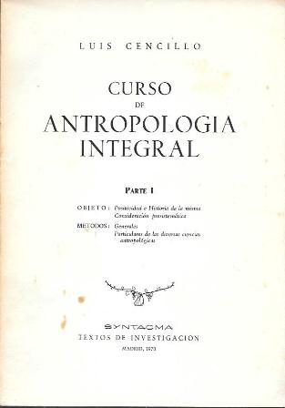 CURSO DE ANTROPOLOGIA INTEGRAL - PARTE I