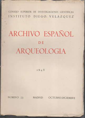 ARCHIVO ESPAÑOL DE ARQUEOLOGIA VOL. XXI AÑO 1948 Nº 73