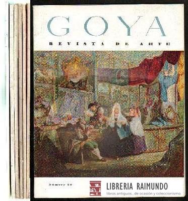 GOYA. REVISTA DE ARTE. 1958 COMPLETO. PUBLICACION BIMESTRAL. 6 REVISTAS. Nº 22 al 27.