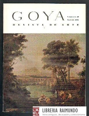 GOYA. REVISTA DE ARTE. Nº 40. ENERO-FEBRERO 1961.