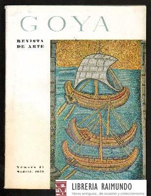 GOYA. REVISTA DE ARTE. Nº 31. JULIO-AGOSTO 1959.