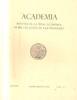 ACADEMIA. BOLETIN DE LA R. ACADEMIA DE BB.AA. DE S. FERNANDO. 2º SEMESTRE. 1983. NUM. 57