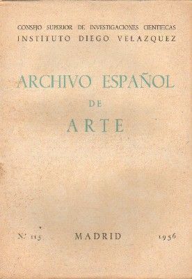 ARCHIVO ESPAÑOL DE ARTE. Nº 115, MADRID 1956