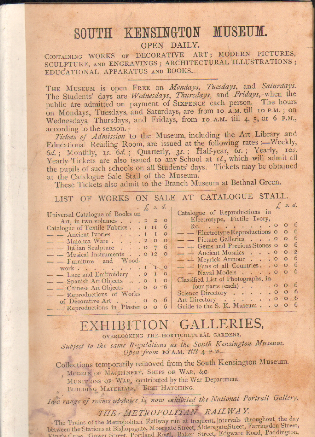 A GUIDE TO THE ART COLLECTIONS OF THE SOUTH KENSINGTON MUSEUM