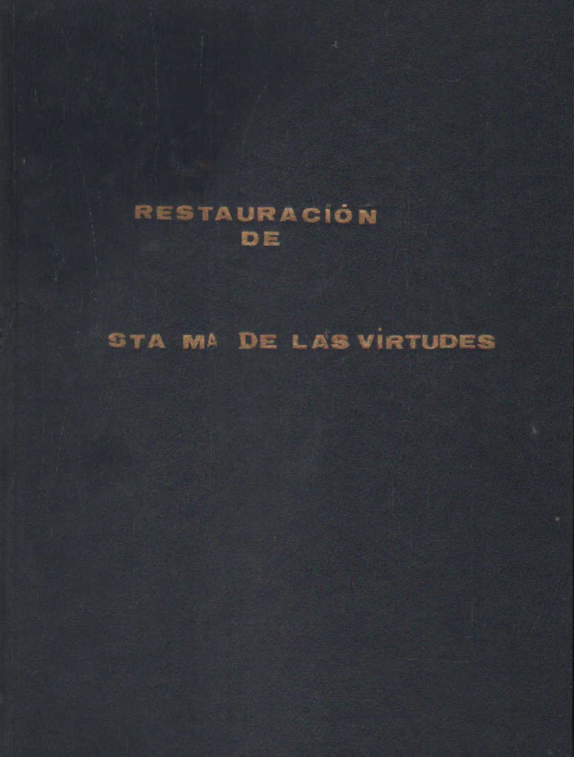 ESTUDIO Y RESTAURACION DE LA IMAGEN DE STA. Mª DE LAS VIRTUDES