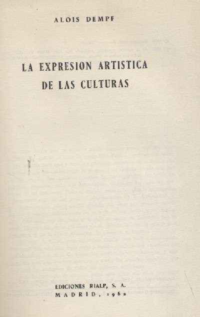 LA EXPRESION ARTISTICA DE LAS CULTURAS