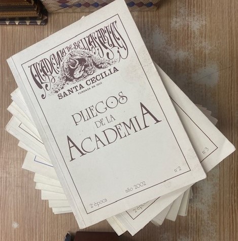 PLIEGOS DE LA ACADEMIA. ACADEMIA DE BELLAS ARTES SANTA CECILIA (VARIOS NUM. PRECIO POR UD)