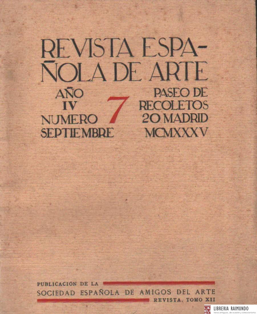 REVISTA ESPAÑOLA DE ARTE. AÑO IV, NUMERO 7
