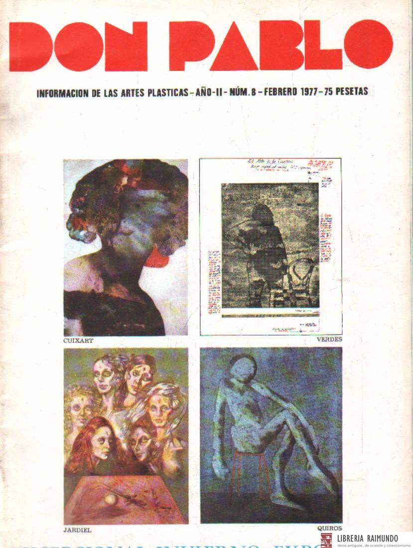DON PABLO, INFORMACION DE LAS ARTES PLASTICAS. AÑO 2, NUM. 8 (FEBRERO 1977)