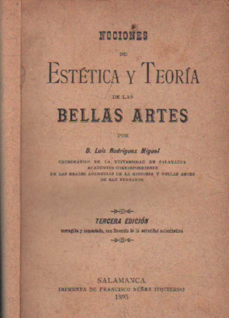 NOCIONES DE ESTÉTICA Y TEORÍA DE LAS BELLAS ARTES