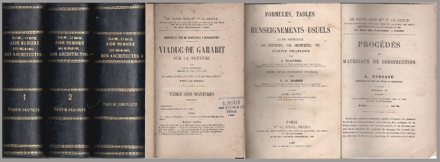 VLADUC DE GARABIT SUR LA TRUEYRE-PROCEDES ET MATERIAUX DE CONSTRUCTION-TABLES. 3 TOMOS