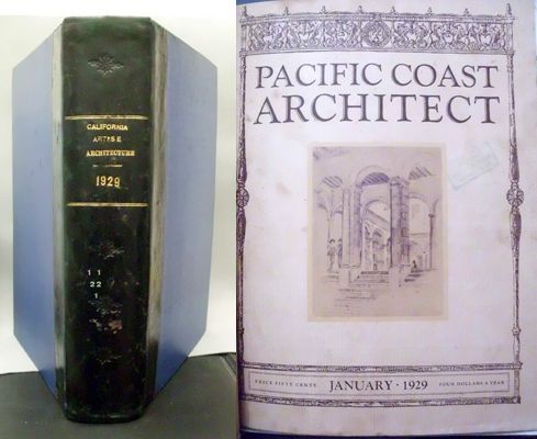 PACIFIC COAST ARCHITECT. AÑO 1929 COMPLETO.