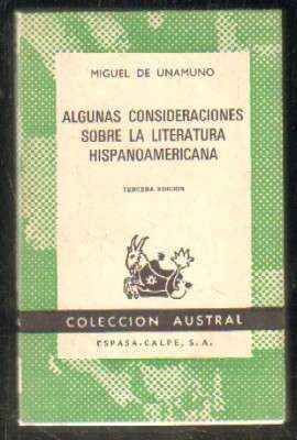 ALGUNAS CONSIDERACIONES SOBRE LA LITERATURA HISPANOAMERICANA