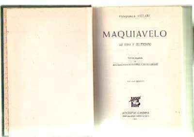 MAQUIAVELO. SU VIDA Y SU TIEMPO