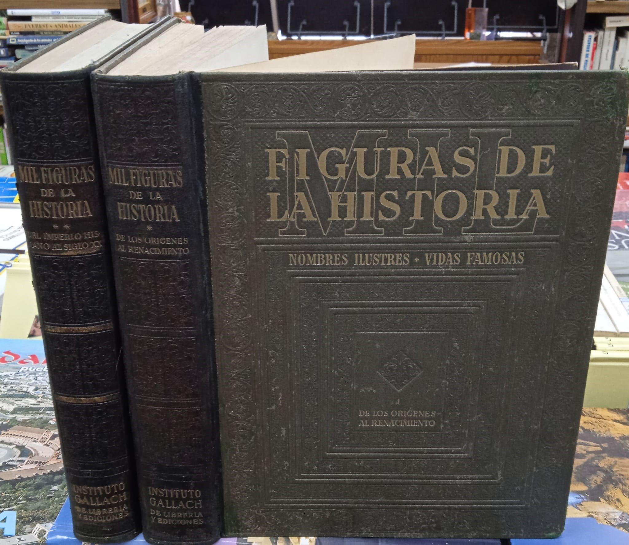 FIGURAS DE LA HISTORIA. 2 TOMOS. NOMBRES ILUSTRES-VIDAS FAMOSAS.