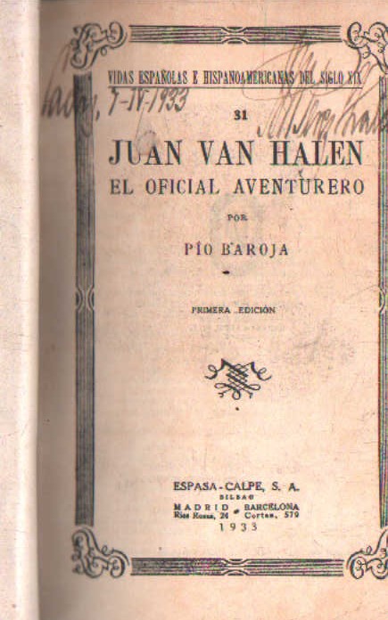 JUAN VAN HALEN, EL OFICIAL AVENTURERO