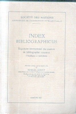 INDEX BIBLIOGRAPHICUS.