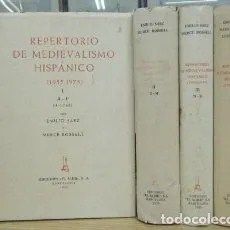 REPERTORIO DE MEDIEVALISMO HISPÁNICO (4 TOMOS)