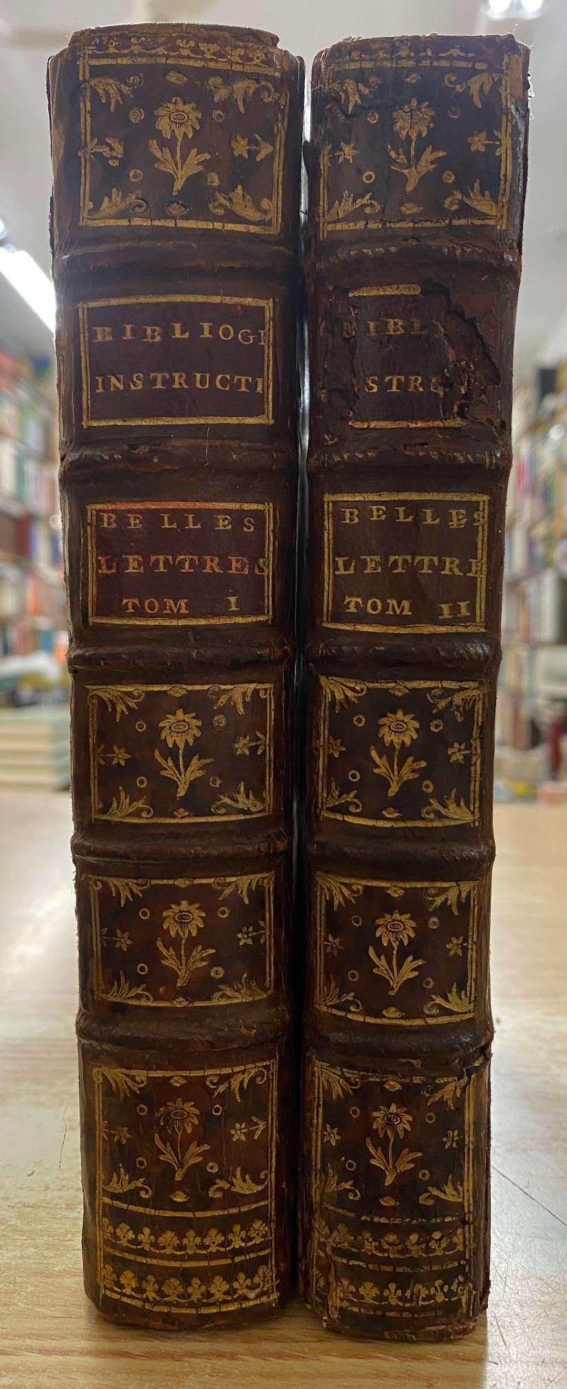 BIBLIOGRAPHIE INSTRUCTIVE: OU TRAITE DE LA CONNOISSANCE DES LIVRES RARES... BELLES LETTRES (2 TOMOS)