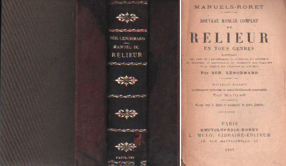 MANUELS-RORET: NOUVEAU MANUEL COMPLET DU RELIEUR EN TOUS GENRES