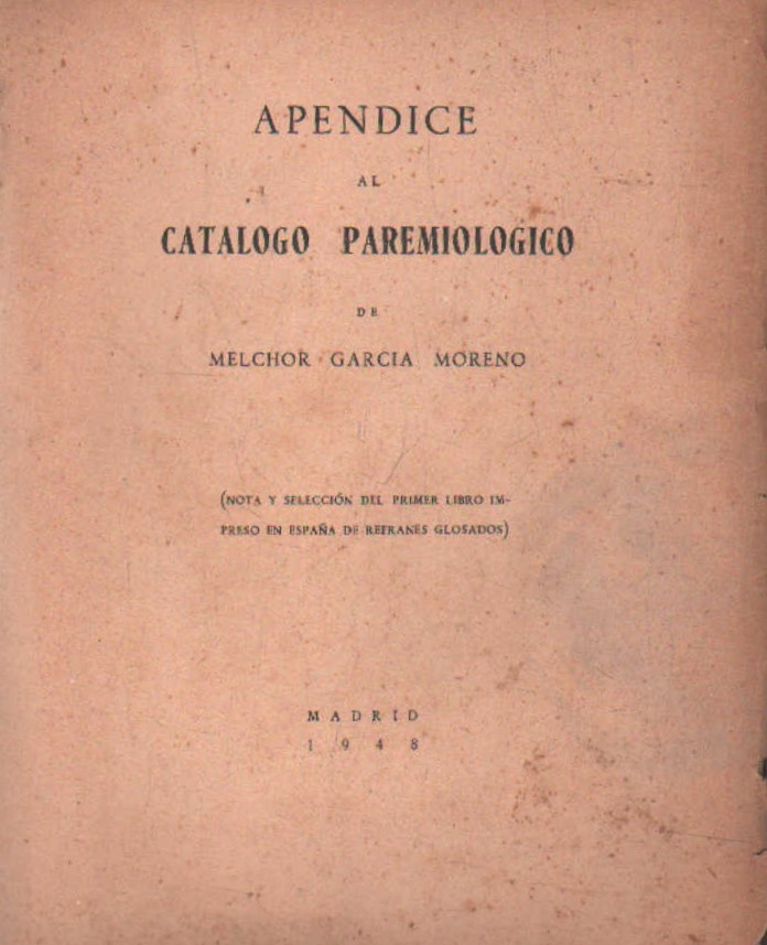 APENDICE AL CATALOGO PAREMIOLOGICO
