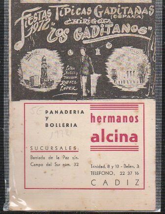 CARNAVAL DE CADIZ 1972. CHIRIGOTA LOS GADITANOS