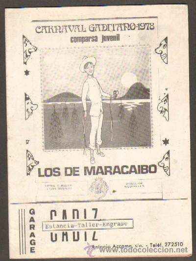 CARNAVAL DE CADIZ 1978. COMPARSA JUVENIL LOS DE MARACAIBO