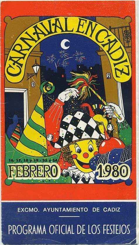 CARNAVAL EN CADIZ. PROGRAMA OFICIAL AÑO 1980