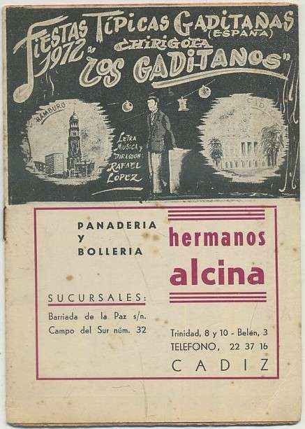 CARNAVAL DE CADIZ 1972 - CHIRIGOTA LOS GADITANOS