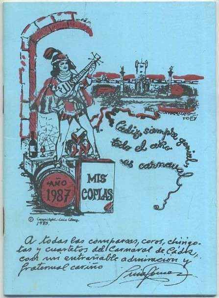 CARNAVAL DE CADIZ 1987. MIS COPLAS