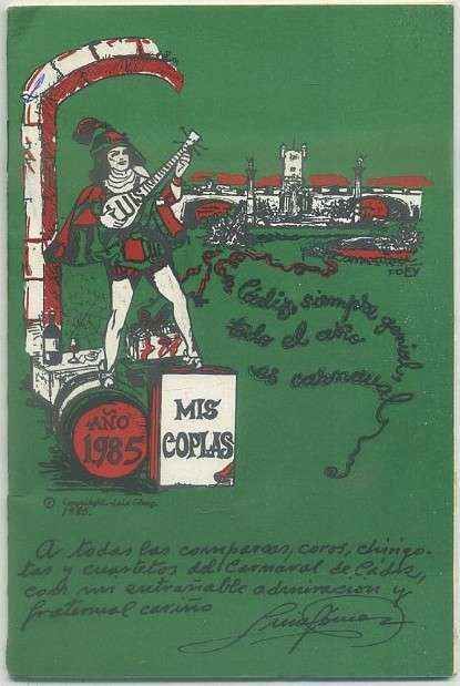 CARNAVAL DE CADIZ 85. MIS COPLAS