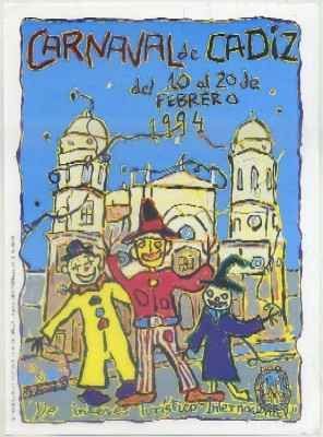 CARNAVAL DE CADIZ 1994. CARTEL DE MANO