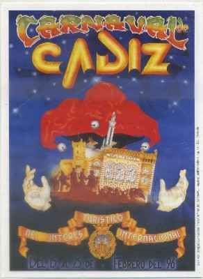 CARNAVAL DE CADIZ 1996 CARTEL DE MANO