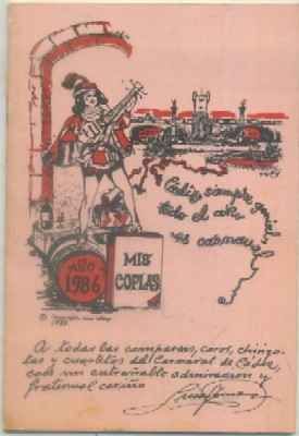 CARNAVAL DE CADIZ 1986. MIS COPLAS