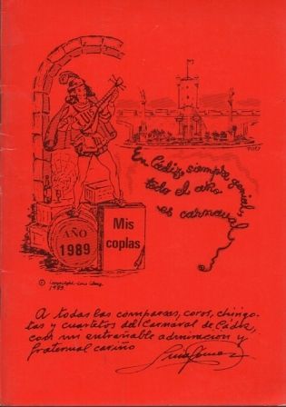 MIS COPLAS. AÑO 1989. EN CADIZ, SIEMPRE GENIAL, TODO EL AÑO ES CARNAVAL.