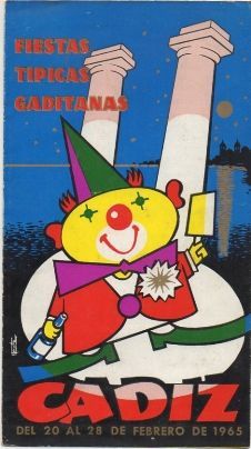 FIESTAS TIPICAS GADITANAS. AÑO 1965. DEL 20 AL 28 DE FEBRERO. PROGRAMA OFICIAL