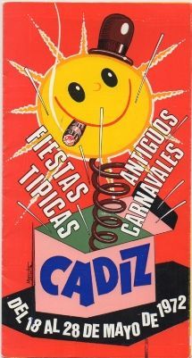 FIESTAS TIPICAS GADITANAS. AÑO 1972. DEL 18 AL 28 DE FEBRERO. PROGRAMA OFICIAL