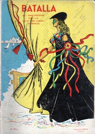 REVISTA BATALLA CADIZ  AÑO X CADIZ FEBRERO 1963 DEDICADO A LAS  FIESTAS TIPICAS GADITANAS