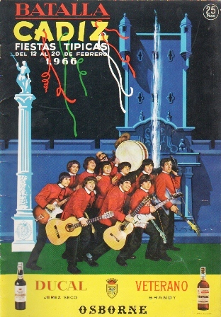 REVISTA BATALLA CADIZ  FIESTAS TIPICAS DEL 12 AL 20 DE FEBRERO DE 1966