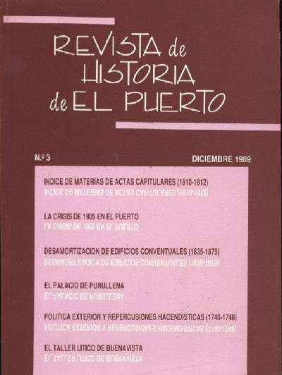 REVISTA DE HISTORIA DE EL PUERTO Nº 3   1989