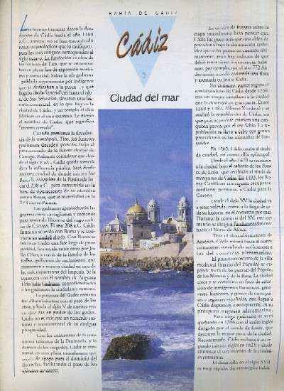 LA PROVINCIA DE CADIZ PUEBLO A PUEBLO BAHIA DE CADIZ CAPITULO 2 CADIZ
