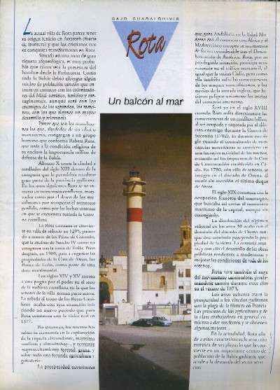 LA PROVINCIA DE CADIZ PUEBLO A PUEBLO BAJO GUADALQUIVIR CAPITULO 16 ROTA
