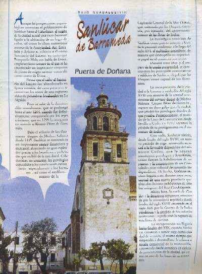 LA PROVINCIA DE CADIZ PUEBLO A PUEBLO BAJO GUADALQUIVIR CAPITULO 18 SANLUCAR DE BARRAMEDA