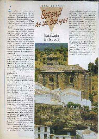 LA PROVINCIA DE CADIZ PUEBLO A PUEBLO SIERRA DE CADIZ CAPITULO 42 SETENIL DE LAS BODEGAS